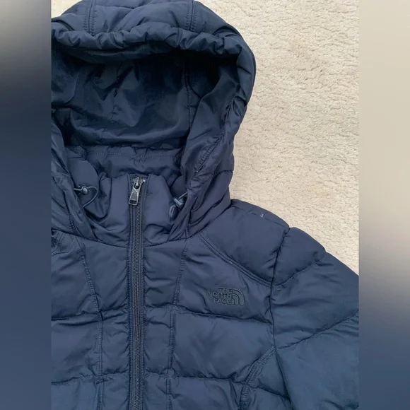 The North Face Women’s Small Navy Blue Gotham Il Hooded 550 Down Puffer Jacket - Picture 6 of 14